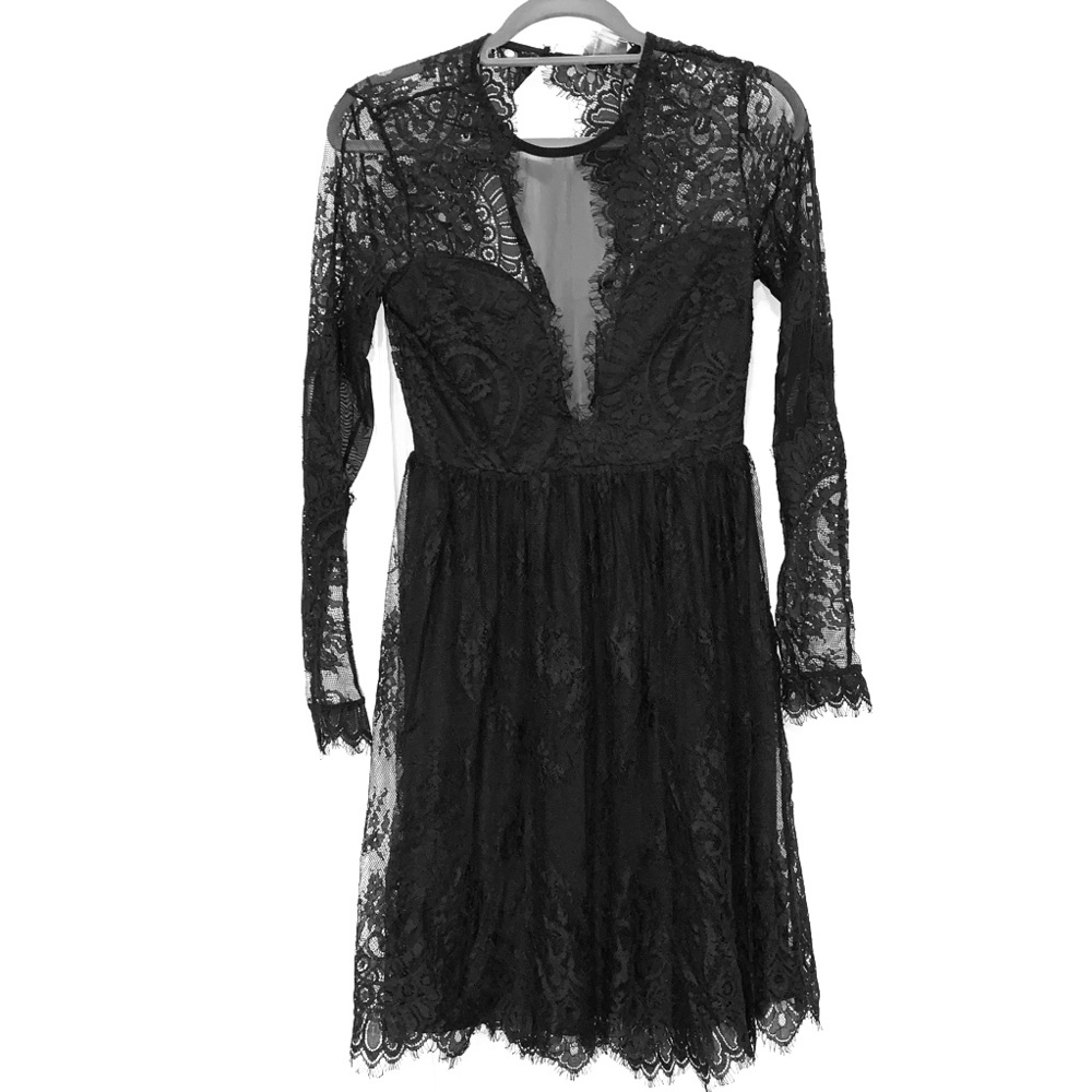 Long sleeved lace dress